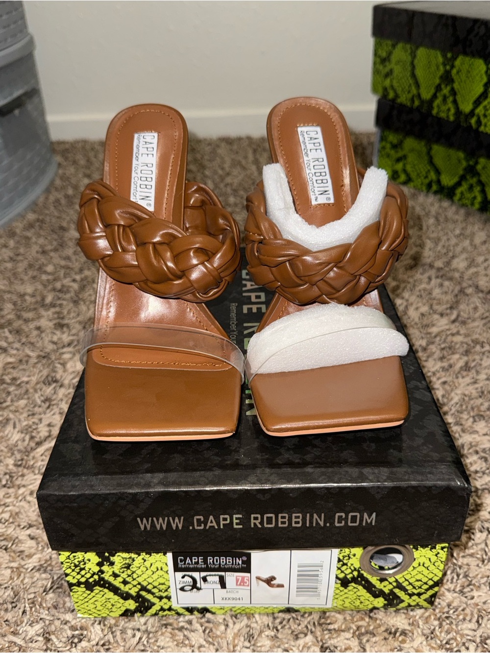 Cape Robbin Brown Braided Strap Heel